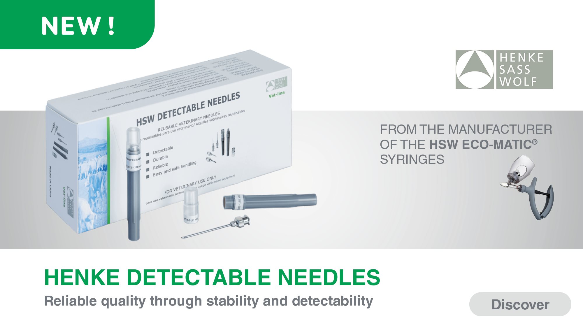 Introducing HENKE detectable needles Banner Introducing HENKE detectable needles